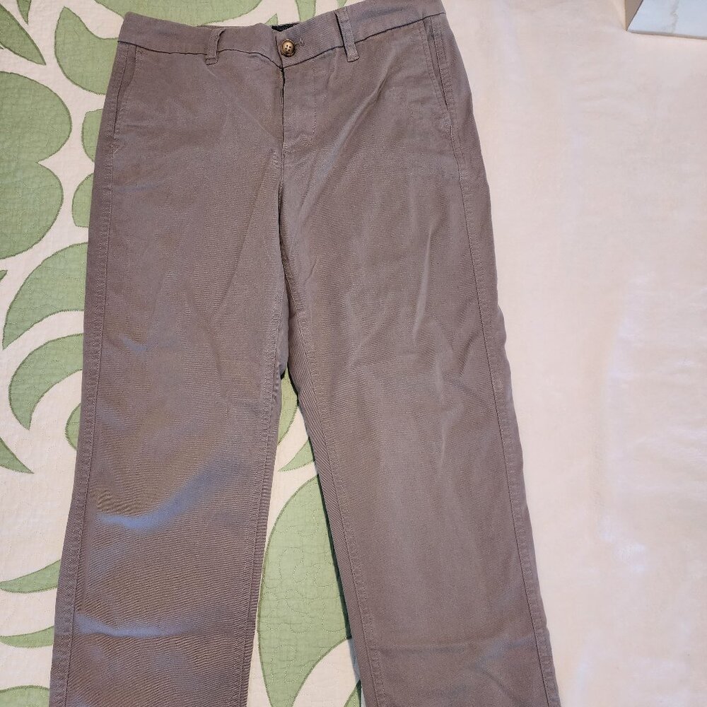 🌿 J. Crew Women’s Gray Straight-Leg Chino Pants – Size 4